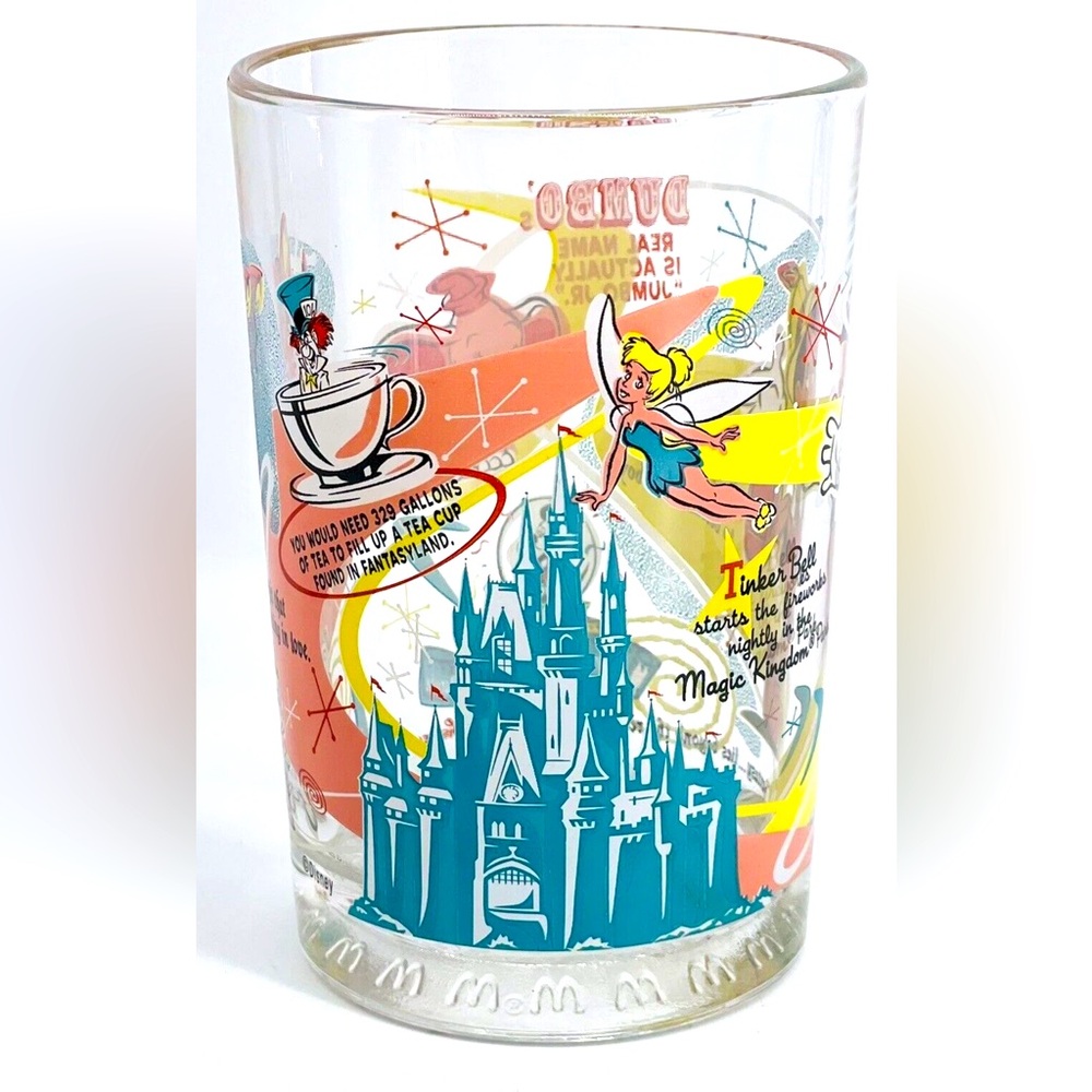 VTG 2002 MCDONALDS WALT DISNEY Dumbo Bambi Tinker Bell Pinocchio Drinking Glass
